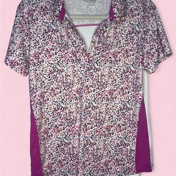 TWO Pink and White Golf Polo Shirt Bundle - Picture 3 of 7